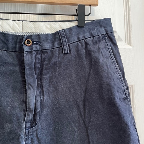 POLO Ralph Lauren Mens Shorts Navy Blue Chino Flat Front Casual Preppy Size 33 - Picture 4 of 9